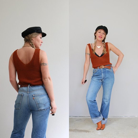 1970's Distressed Levi's Bootcut Jeans// Women's Size Small to Medium // 31"